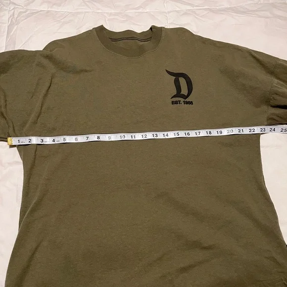 Disneyland Resort Olive & Black Spirit Jersey Long Sleeve Shirt Size Small - Picture 4 of 7